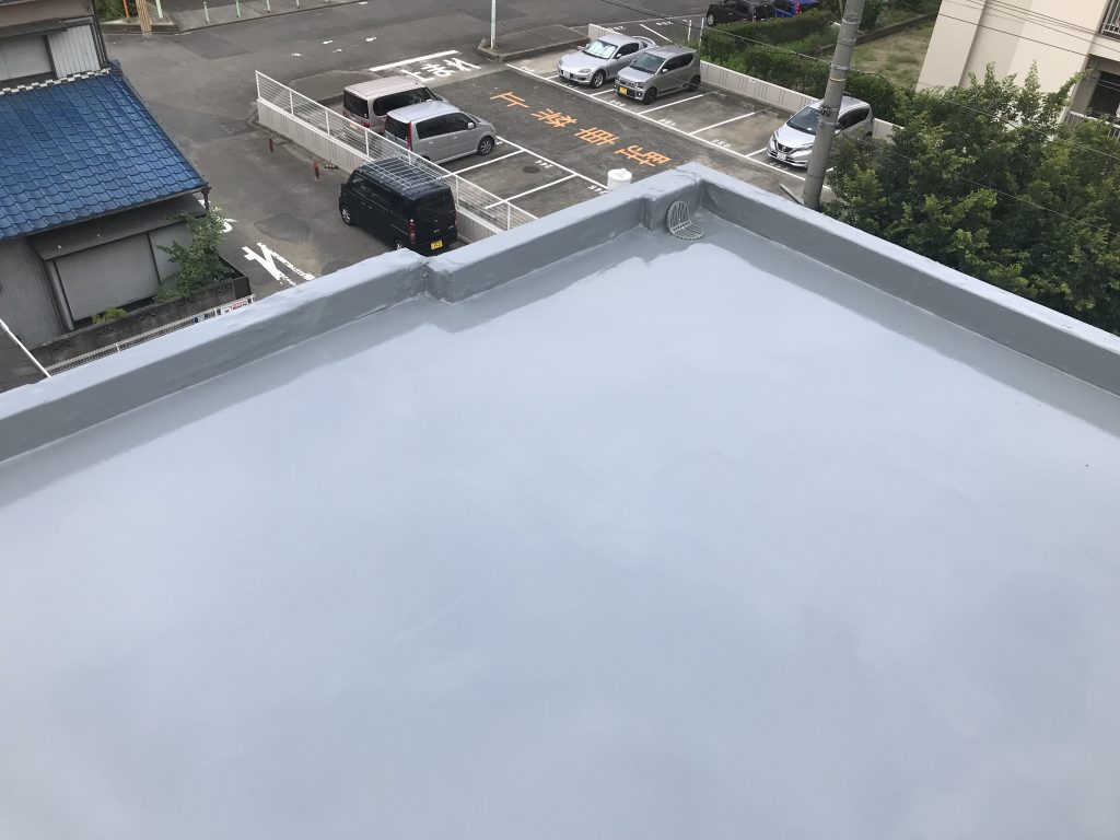 ゴムシート防水からウレタン防水通気工法