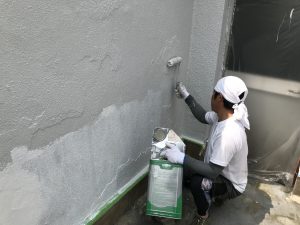 ウレタン塗膜防水(通気工法,密着工法) 外壁防水塗装