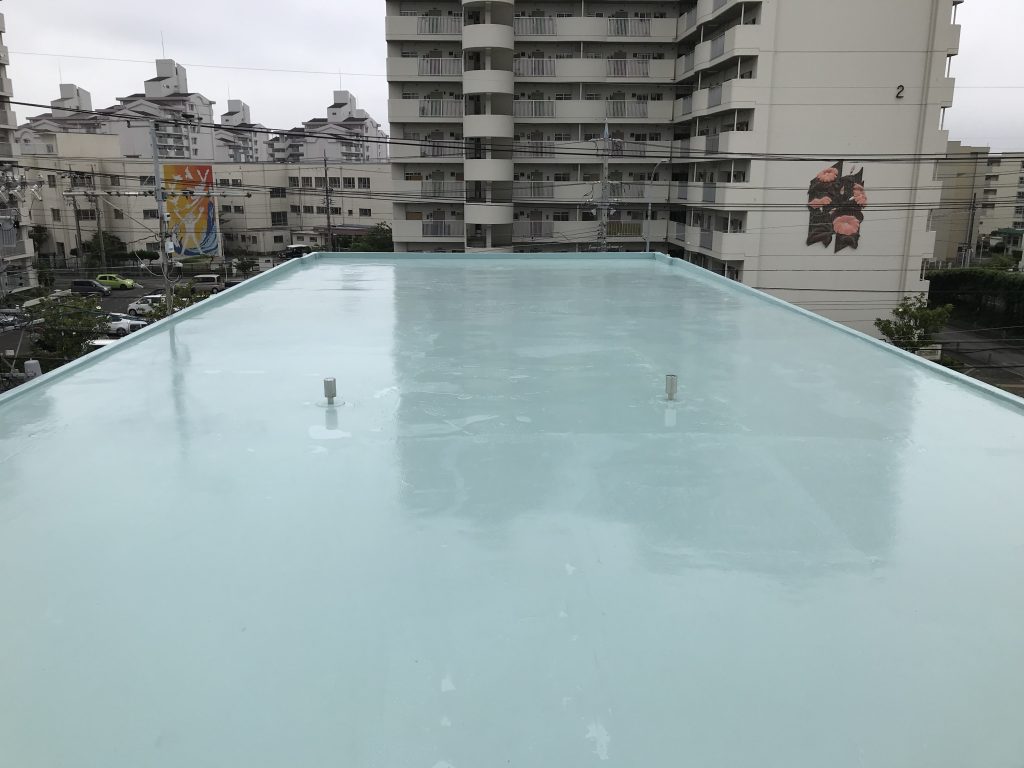 ゴムシート防水からウレタン防水通気工法