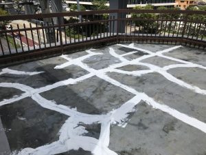 ウレタン塗膜防水(通気工法,密着工法) 外壁防水塗装