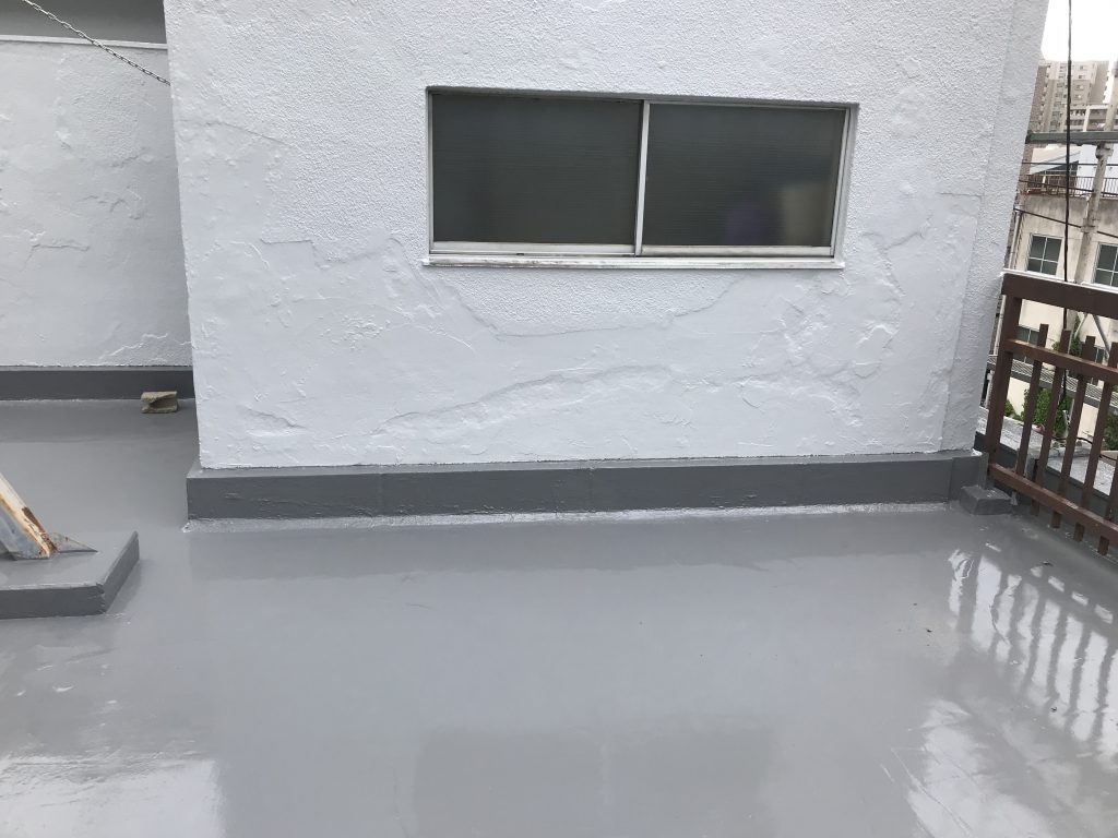 ウレタン塗膜防水(通気工法,密着工法) 外壁防水塗装