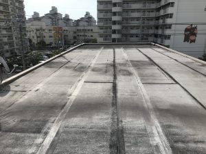 ゴムシート防水からウレタン防水通気工法