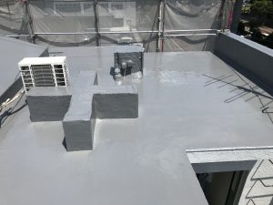 ウレタン塗膜防水(通気工法,密着工法) 外壁防水塗装